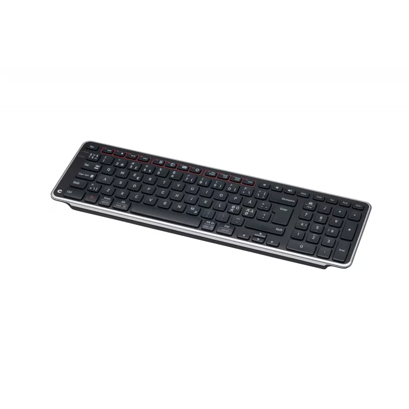 Contour Design Balance Tastatur, Full-size (100%), Kabellos, RF Wireless + USB, Scherenschalter-Tastatur, QWERTY, Schwarz