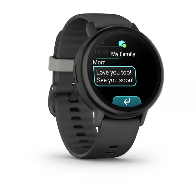 Garmin Bounce 2 Kinder-Smartwatch, 1,2 Zoll AMOLED, GPS, Wi-Fi, LTE, Slate Grey (010-03399-00)