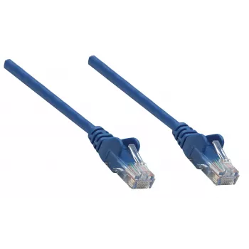 Intellinet Netzwerk-Patchkabel, Cat6A, 20 m, Blau, Kupfer, S/FTP, LSOH/LSZH, PVC, RJ45, vergoldete Kontakte, rastnasenlos, mit Knickschutztülle, lebenslange Garantie