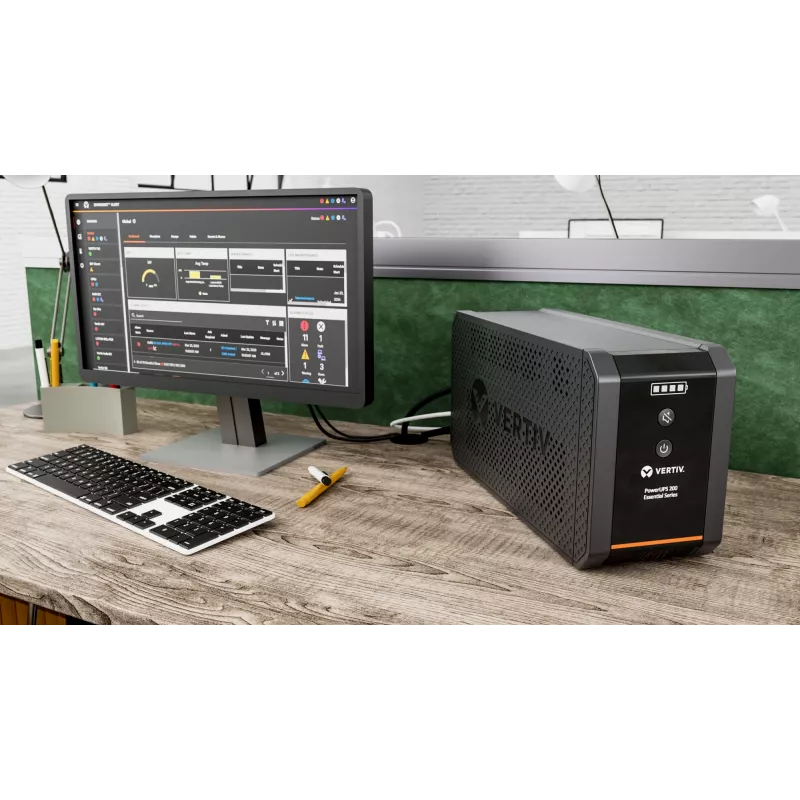 Vertiv PowerUPS 200 Essential PSA6E-600IT-IEC, 600VA/315W, Line-Interactive, 0,6 kVA, 315 W, Sinus, 140 V, 290 V