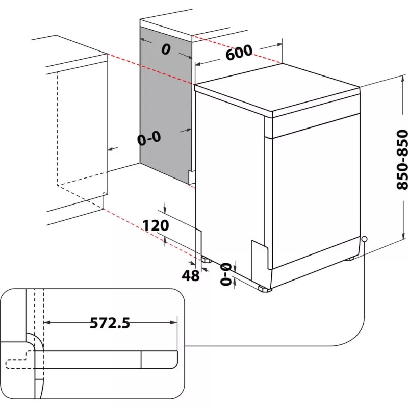 Whirlpool WFC 3C26 PF X Freistehend 14 Maßgedecke