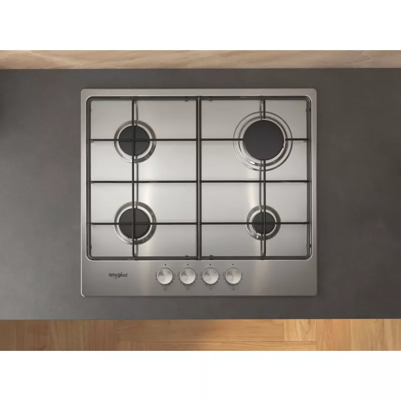 Whirlpool TGML 650 IX Edelstahl Einbau 58 cm Gas 4 Kochzonen