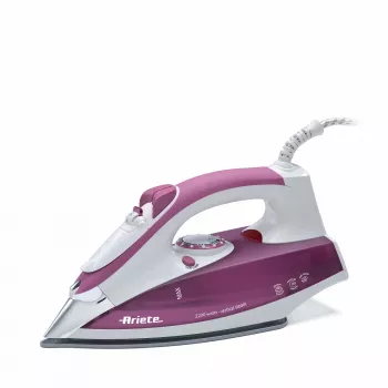 Ariete 6215 Dampfbügeleisen, 2200 W, Edelstahl-Bügelsohle, 0,28 L, Violett/Weiß