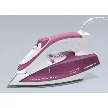 Ariete 6215 Dampfbügeleisen, 2200 W, Edelstahl-Bügelsohle, 0,28 L, Violett/Weiß
