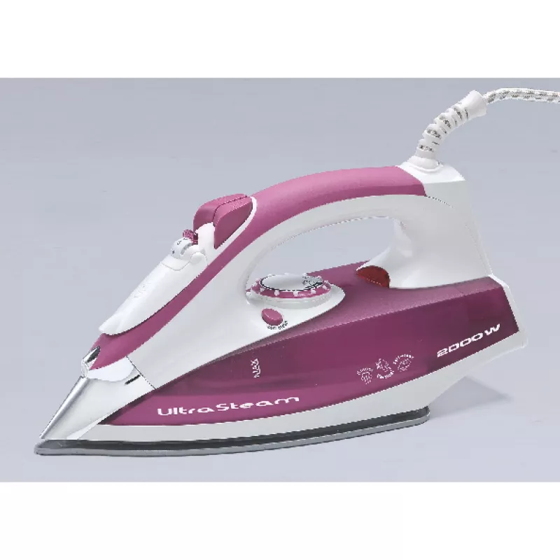 Ariete 6215 Dampfbügeleisen, 2200 W, Edelstahl-Bügelsohle, 0,28 L, Violett/Weiß