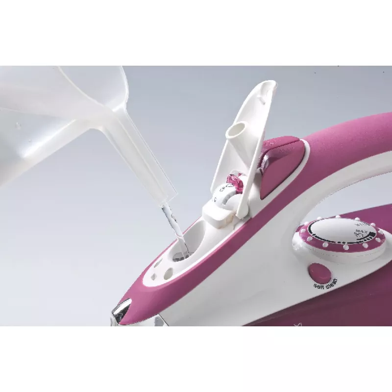 Ariete 6215 Dampfbügeleisen, 2200 W, Edelstahl-Bügelsohle, 0,28 L, Violett/Weiß