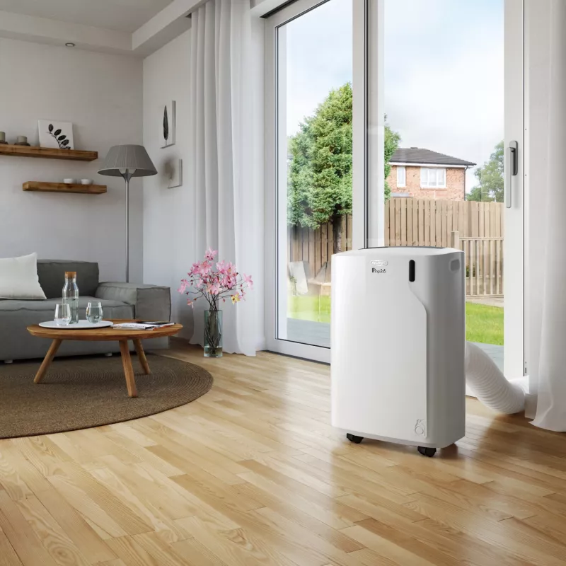 De’Longhi PAC EM82 tragbares Klimagerät 63 dB 1000 W Weiß