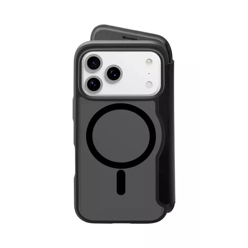 Cellularline Daily Mag - iPhone 17 Pro Max Buchhülle mit halbtransparentem Hartrücken kompatibel mit Magsafe®-Ökosystem