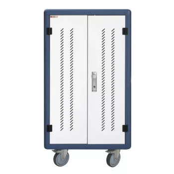 Techly I-CABINET-30DUTY tragbarer Geräte-Management-Wagen/Schrank Weiß, Blau