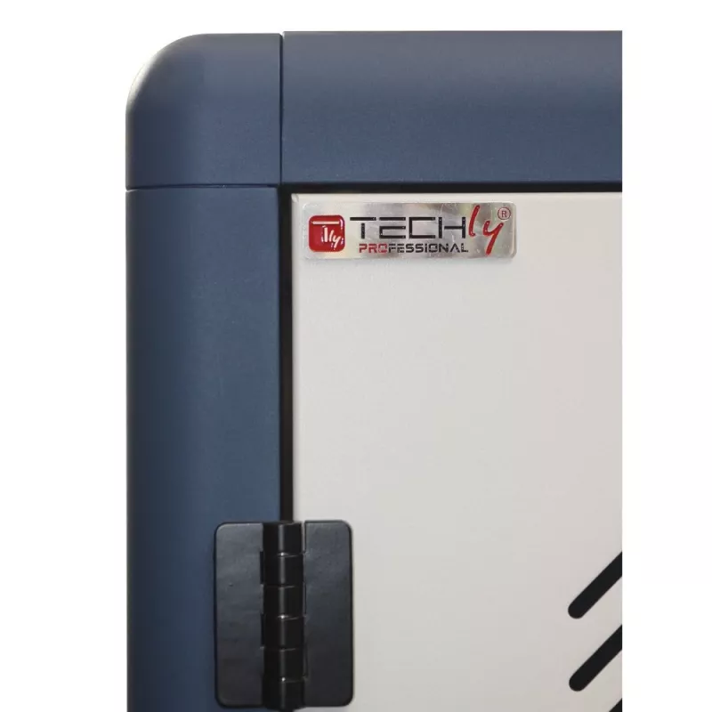 Techly I-CABINET-30DUTY tragbarer Geräte-Management-Wagen/Schrank Weiß, Blau