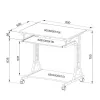 Techly Kompakter PC-Tisch aus Metall und Glas mit Rollen ICA-TB 3791A