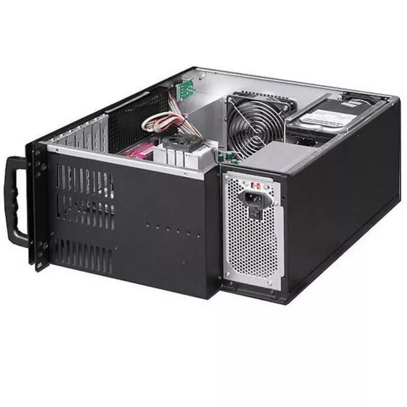 Techly Gehäuse Industrie-Rack 19/Desktop 4U Ultra Kompakt Schwarz I-CASE MP-P4HX-BLK6