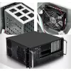 Techly Gehäuse Industrie-Rack 19/Desktop 4U Ultra Kompakt Schwarz I-CASE MP-P4HX-BLK6