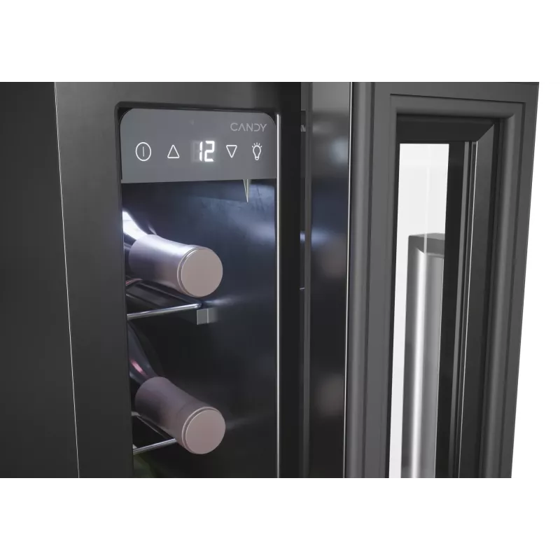 Candy DiVino CCVB 15/1 Einbau-Weinkühler Schwarz 7 Flaschen