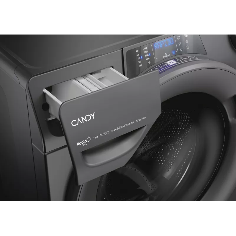 Candy RapidÓ PRO RP4 476BWMRR/1-S Waschmaschine Frontlader 7 kg 1351 U/min Anthrazit