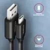 Axagon Daten- und Ladekabel USB 2.0 Länge 1,1 m. 3A. Schwarz gewendelt. USB-Kabel USB A USB C