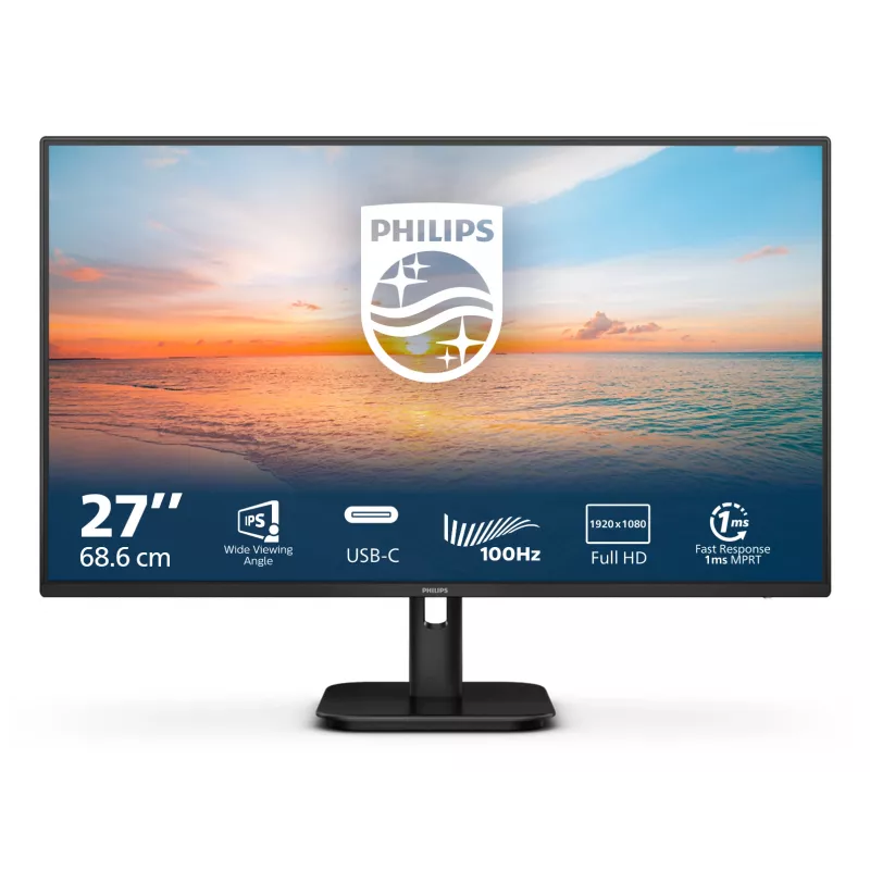 Philips 1000 series 27E1N1300A/00 Computermonitor 68,6 cm (27 Zoll) 1920 x 1080 Pixel Full HD LCD Schwarz