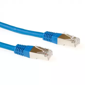 ACT Blaues 0,5 m LSZH SFTP CAT6A Patchkabel mit RJ45-Steckern