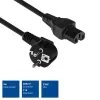 ACT Netzkabel CEE 7/7 Stecker (gewinkelt) – C15 schwarz 1 m