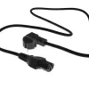 ACT Netzkabel CEE 7/7 Stecker (gewinkelt) – C15 schwarz 1 m