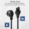 ACT Netzkabel CEE 7/7 Stecker (gewinkelt) – C15 schwarz 1 m