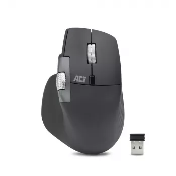 ACT AC5147 kabellose Maus, Bluetooth/USB, Silent Click, 4800 DPI, grau