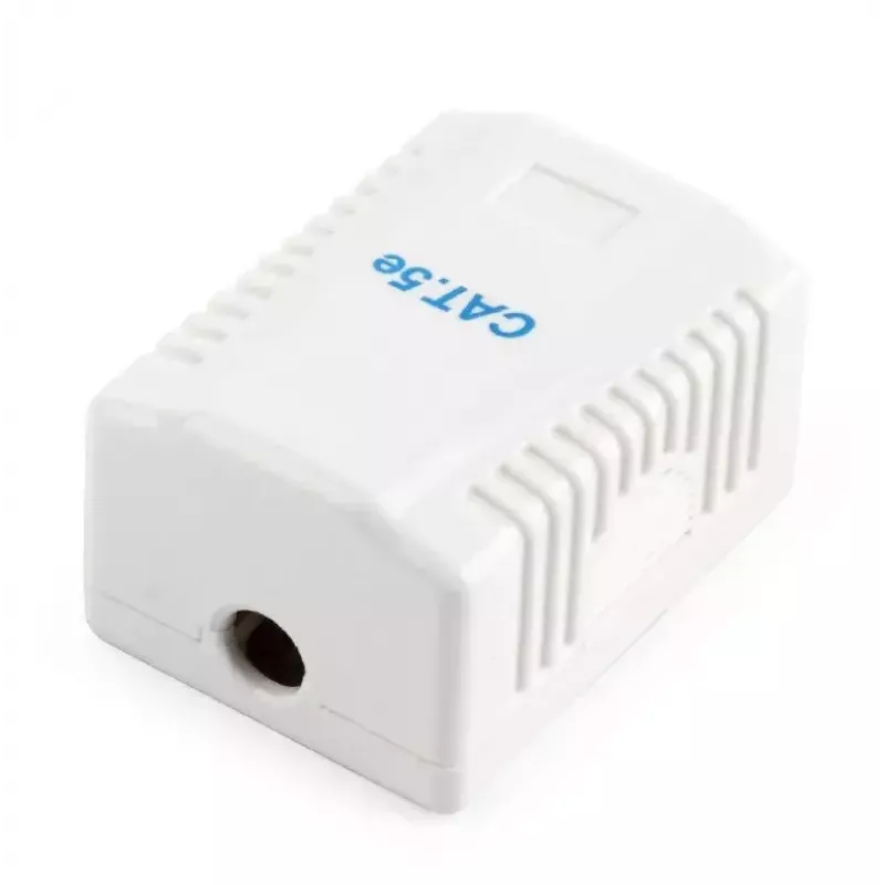 Gembird NCAC-1F5E-01 geschirmte Aufputz-Netzwerkdose, 1x RJ45 Cat5e, Weiß