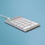R-Go Tools Ziffernblock R-Go Numpad Break, ergonomischer Ziffernblock mit Pausensoftware, kabelgebunden, weiß