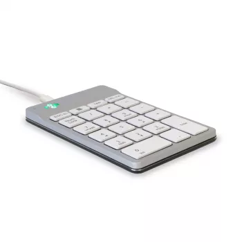 R-Go Tools Ziffernblock R-Go Numpad Break, ergonomischer Ziffernblock mit Pausensoftware, kabelgebunden, weiß