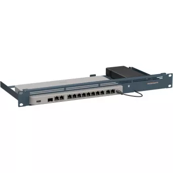 Rackmount.IT RM-CI-T24 Rack-Montage-Kit für Cisco Meraki MX68/MX75, 19" 1U, Cisco Metallicblau