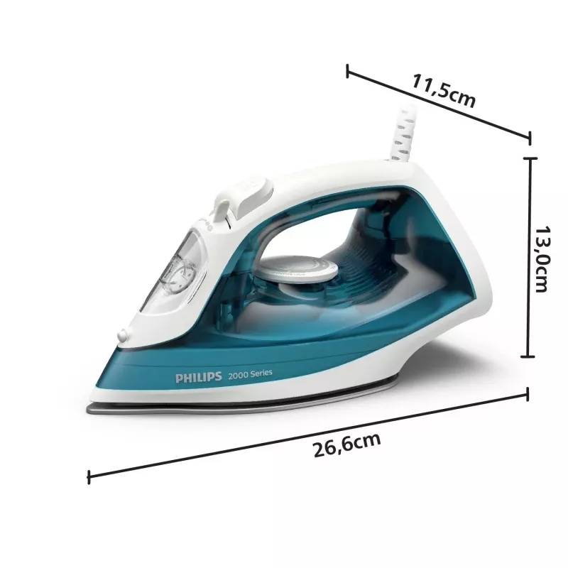 Dampfbügeleisen Philips DST2010/90 — 2000 W, 0,25 l Wassertank, antihaftbeschichtete Bügelsohle, 1,9 m Kabel