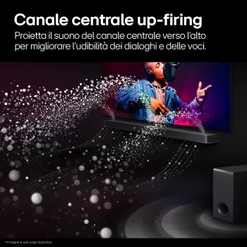 Soundbar LG S95TR 9.1.5 Kanäle 810 W RMS mit kabellosem 220 W Subwoofer, Schwarz