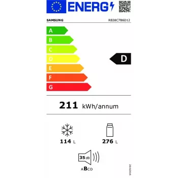 Samsung RB38C7B6D12 Freistehender Kühlschrank 390 L
