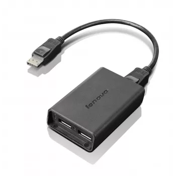Lenovo DisplayPort auf Dual-DisplayPort Monitorkabel USB-A Schwarz