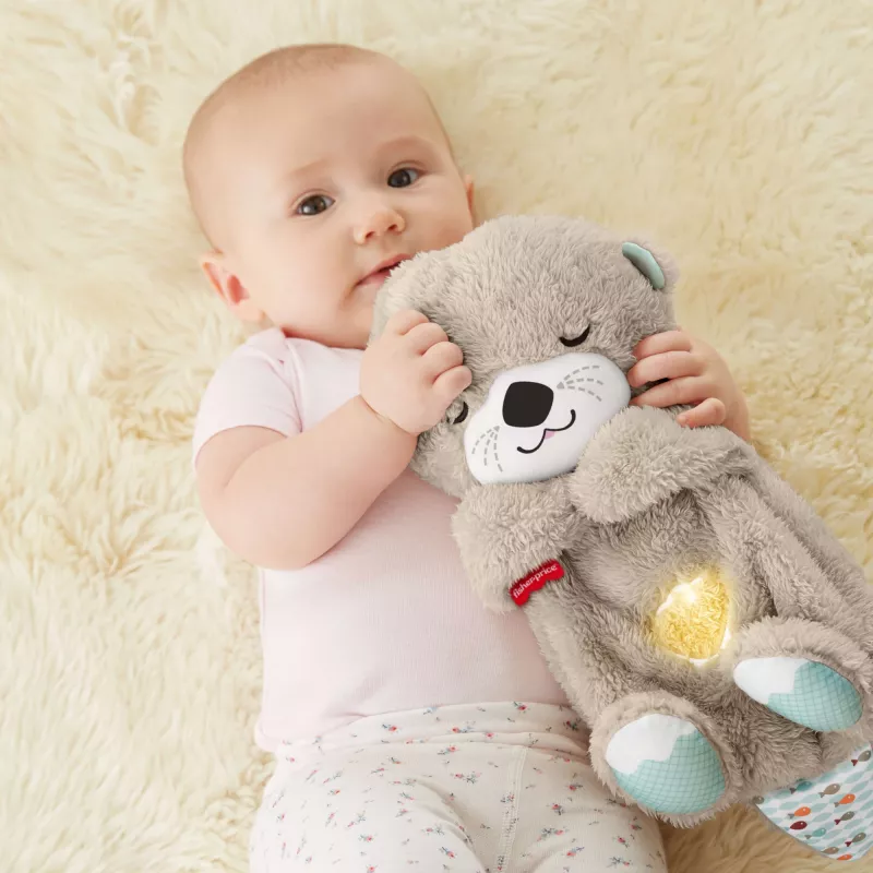 Fisher-Price Soothe 'n Snuggle Otter, Kuscheltier, Soundmaschine mit Atembewegung
