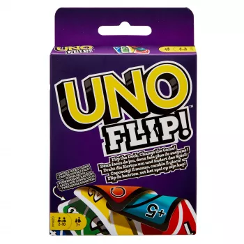 Spiele UNO FLIP Kartenspiel mit farbenblind zugänglichem Deck für Kinder, Erwachsene und Familienspieleabende