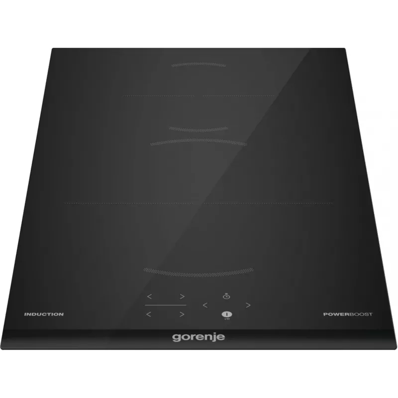 Gorenje Induktionskochfeld GI3201BC, Schwarz, Einbau, 30 cm, Zonen-Induktionskochfeld, Glaskeramik, 2 Zone(n)
