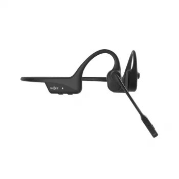 SHOKZ OpenComm2 2025 Upgrade Kabelloses Bluetooth-Knochenleitungs-Headset für Videokonferenzen mit USB-C-Ladeanschluss | 16 Std. Sprechzeit, 29 m Reichweite, 1 Std. Ladezeit | Mit geräuschunterdrückendem Bügelmikrofon, Schwarz
