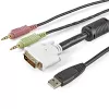 StarTech.com 1,8 m 4-in-1 USB DVI KVM-Kabel mit Audio und Mikrofon