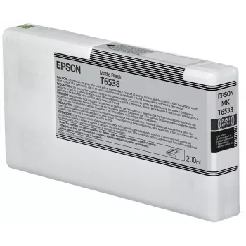 Epson T6538 Matt-Schwarz Tintenpatrone (200ml), Matt-Schwarz, Pigmenttinte, 200 ml, 1 Stk.