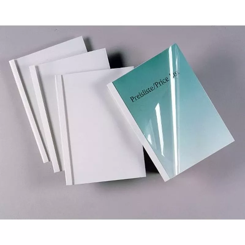 GBC ThermaBind-Standard-Umschläge A4 12 mm, A4, PVC, Weiß, 110 Blatt, 1,2 cm, 124 mm