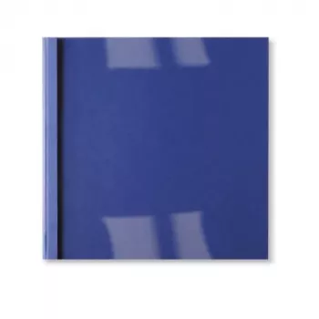GBC Thermo-Umschlag Ledernarbung A4 1,5 mm, A4, Karton, Blau, Transparent, Matt, 15 Blatt, 1,5 mm
