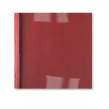 GBC LeatherGrain ThermaBind-Deckblätter 1,5 mm Rot (100), A4, PVC, Rot, Transparent, Matt, 15 Blatt, 1,5 mm
