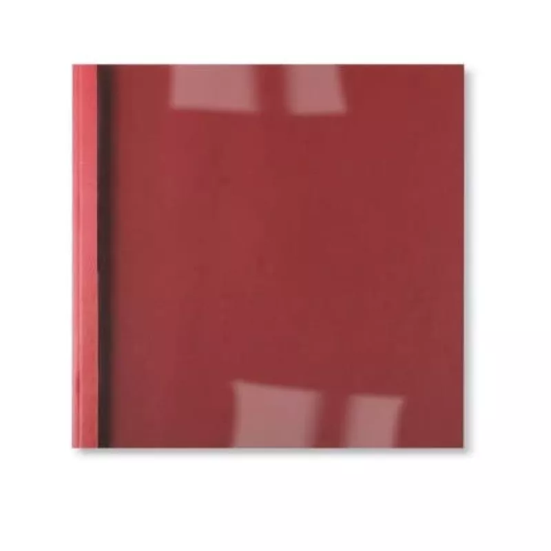 GBC LeatherGrain ThermaBind-Deckblätter 1,5 mm Rot (100), A4, PVC, Rot, Transparent, Matt, 15 Blatt, 1,5 mm