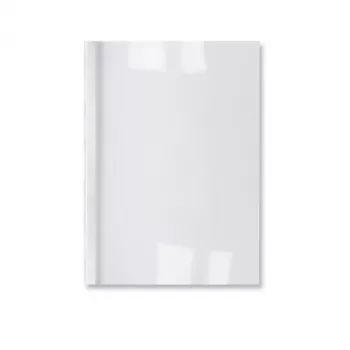 GBC LeatherGrain ThermoBinde-Cover 1,5 mm Weiß (100), A4, PVC, Transparent, Weiß, Matt, 15 Blatt, 1,5 mm
