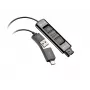 HP Poly DA85-M USB zu QD Schwarz Adapter TAA