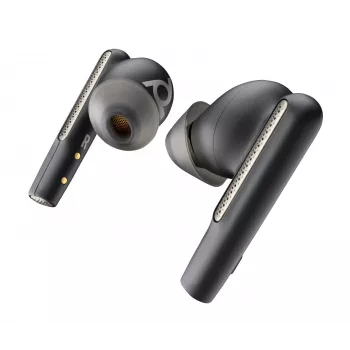 HP Poly Voyager Free 60+ UC Carbon Schwarz Earbuds +BT700 USB-C Adapter +Touchscreen-Ladecase
