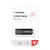 Verbatim V200 Metal USB-Stick 128 GB, 128 GB, USB Typ-A, 3.2 Gen 1 (3.1 Gen 1), 200 MB/s, Kappe, Schwarz