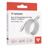 Verbatim Sync & Charge Magnetic Kabel - 60W USB-C auf USB-C 120 cm Grau