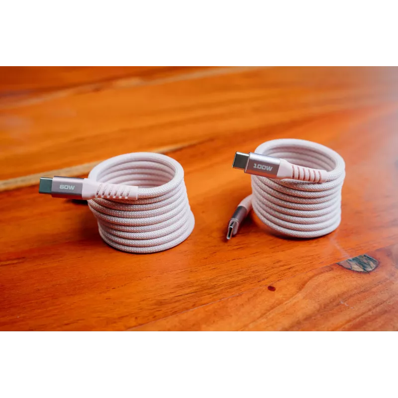 Verbatim Sync & Charge Magnetisches Kabel – 60 W USB-C auf USB-C, 120 cm, Pink